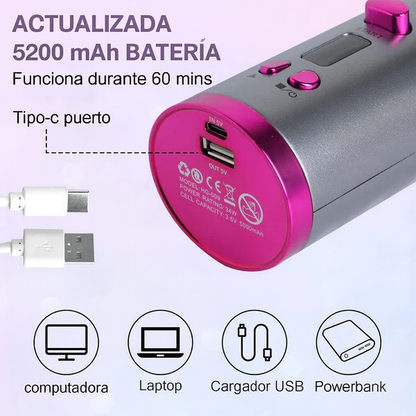✨ Rizador Automático Inalámbrico – Rizos Perfectos en Minutos, sin Esfuerzo ✨