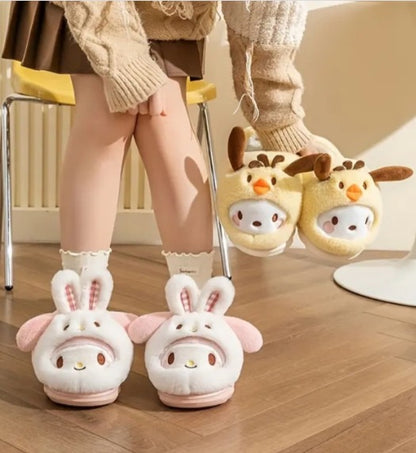 🌸 Pantuflas My Melody - Con Orejas  Kawaii 🐰💕